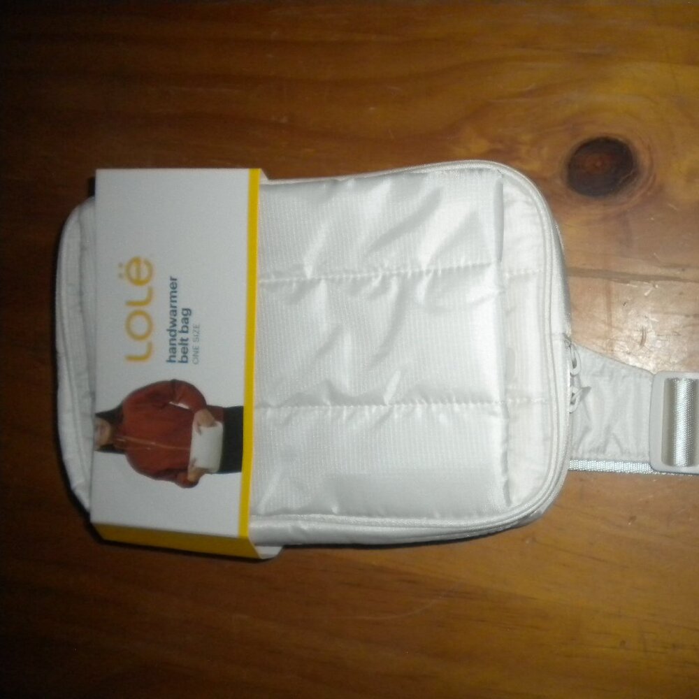 Lolë Unisex Handwarmer Cream Belt Bag NWT - Picture 2 of 6